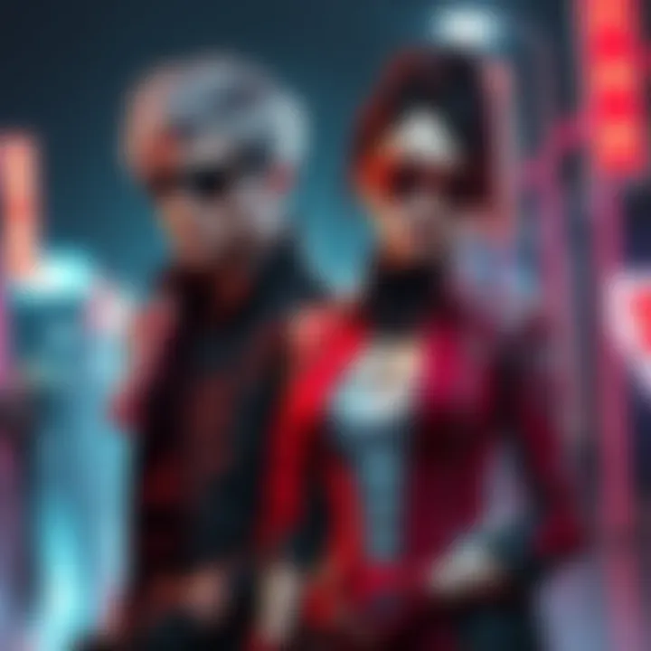 Kodad as Albert Wesker and Deychan as Ada Wong showcasing detailed cosplay outfits and accessories