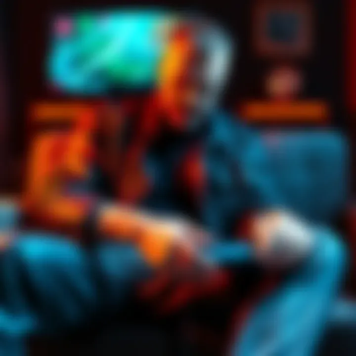 Wesker sitting casually with a game controller, looking relaxed after seven minutes of gameplay