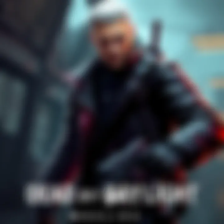 A character resembling Wesker from Dead by Daylight with a serious expression and dark clothing, standing in a game environment, ready to attack.