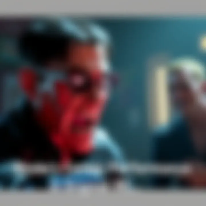 Wesker's Campy Performance Scene from the original Resident Evil showing Wesker in a humorous pose with exaggerated expressions