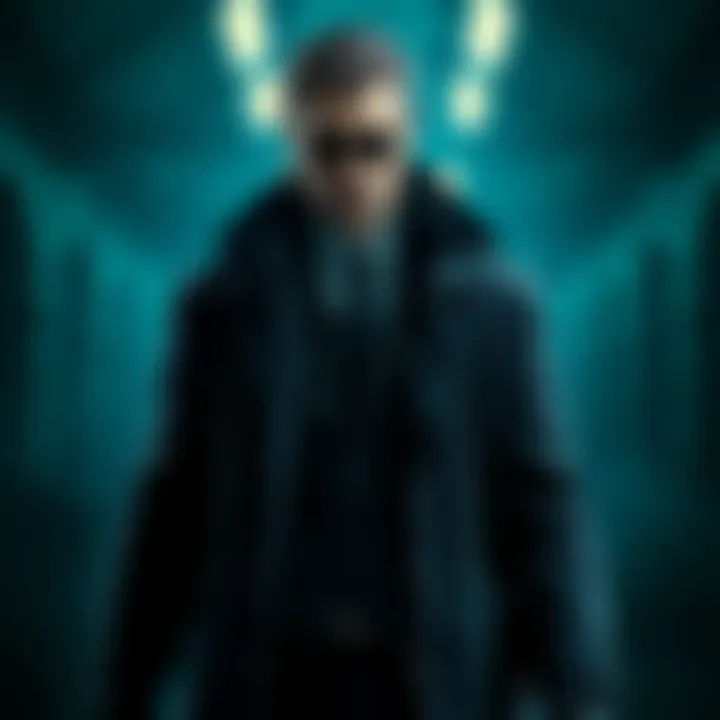 Wesker in Resident Evil 5 Remake Wesker in a dark setting with a stylish coat, showcasing his Matrix-inspired look, ready for action