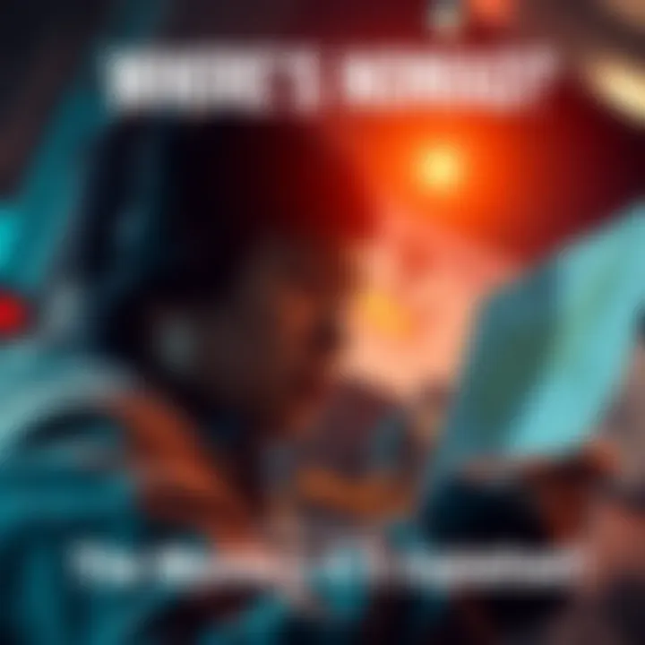 A person searching for clues about Nomad's whereabouts, looking at a map with question marks around.