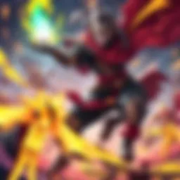 A character using Whirling Ovation ability in a dynamic battle scene, showcasing its visual effects and impact.