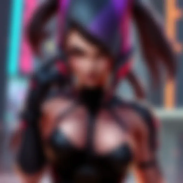 Widow character shown with a bold new skin design, potentially similar to Cammy's revealing look, sparking fan speculation
