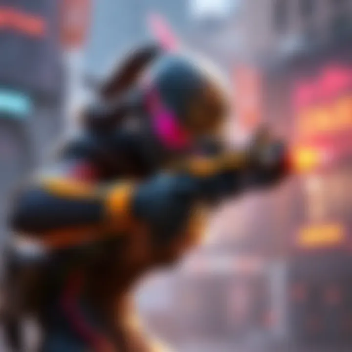 A skilled player using Widowmaker to take a shot in Overwatch, focusing on aiming carefully.