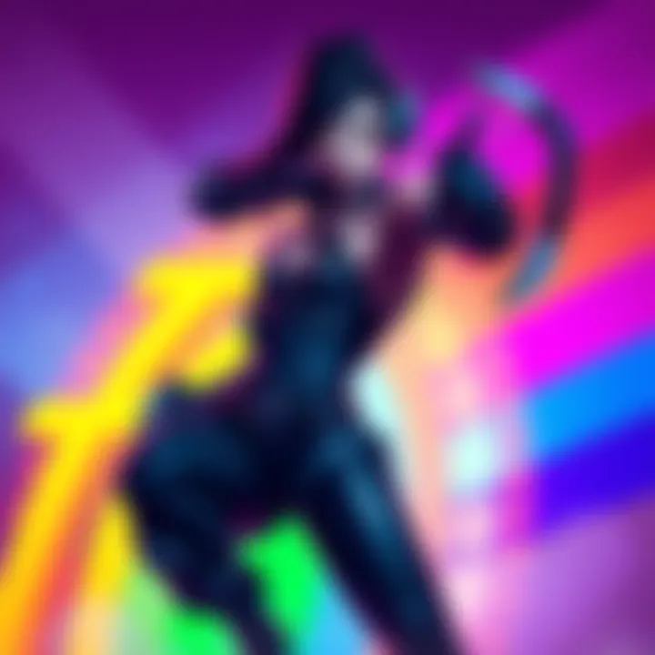 Colorful icon featuring a character in an iconic pose against a vibrant rainbow background, celebrating Pride Month.