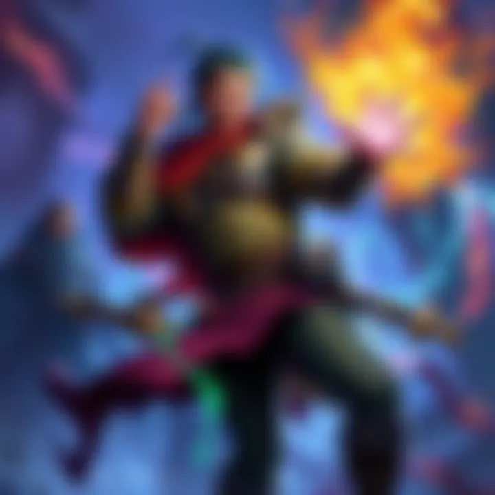 A level 3 Wild Magic Sorcerer casting a spell with colorful energy swirling around them