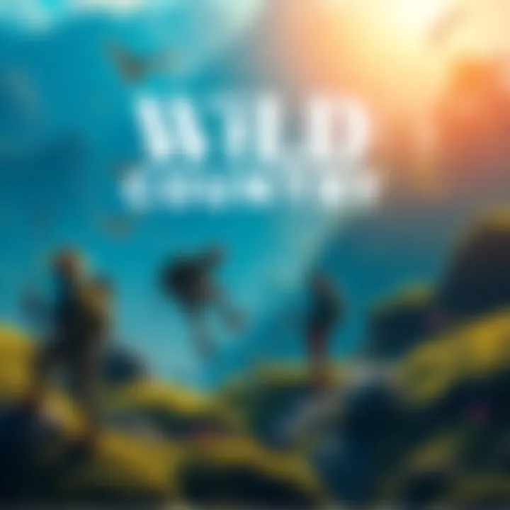 Cover art of the Wild Country game featuring a vibrant adventure scene with characters exploring a lush environment