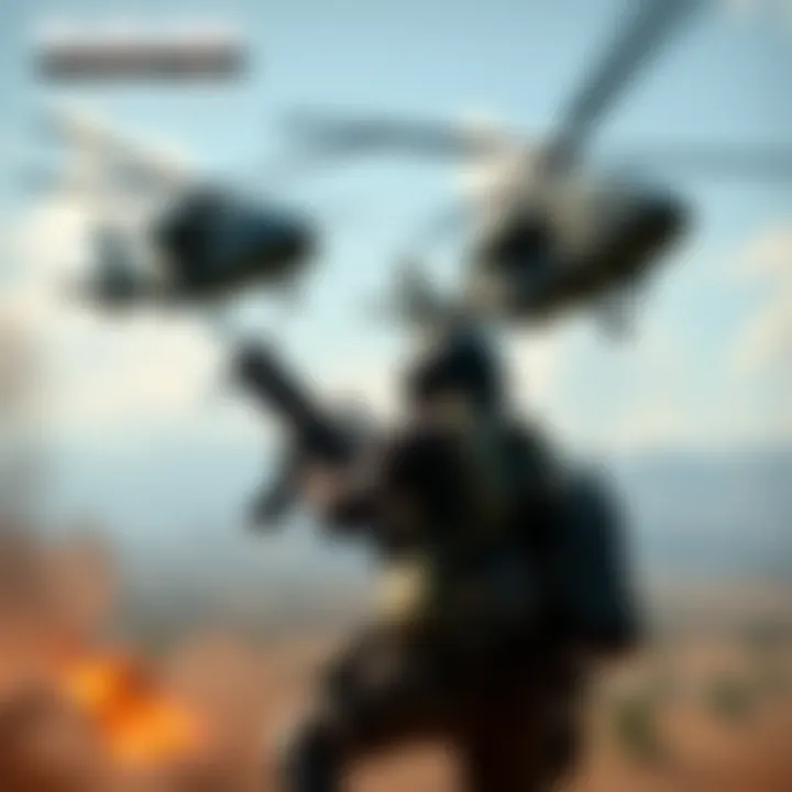 A player engaging helicopters during the Wildlands Operation Silent Spade mission