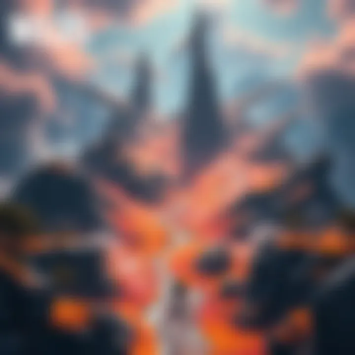 A vibrant view of the Plateau of Reciprocation from Wilds Cataclysm, showcasing the terrain and distinct features.