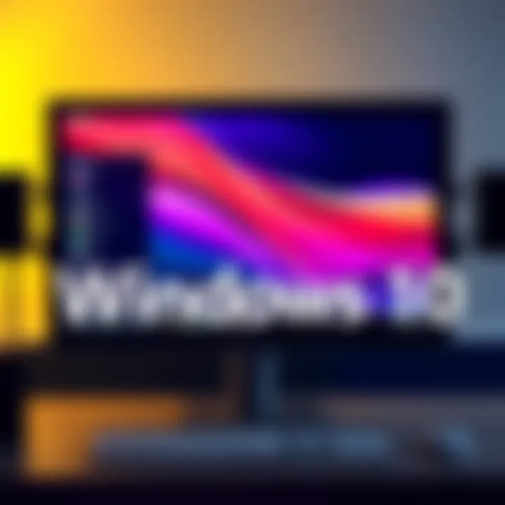 Windows 10 User Interface A computer screen displaying the Windows 10 desktop with icons and taskbar