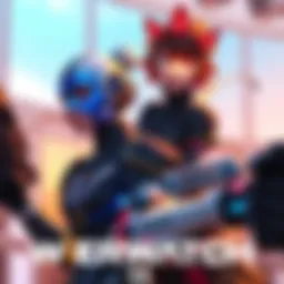 Characters Cass and Sym from Overwatch featured in a Windows 11 advertisement, showcasing possible gameplay or AI content.