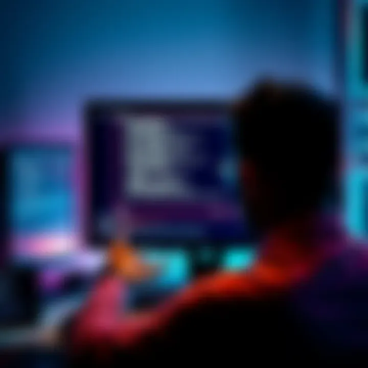 Windows Boot Troubleshooting A person looking at a computer screen displaying a BIOS menu while troubleshooting Windows boot issues on an SSD.