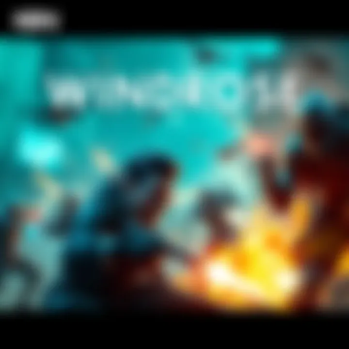 Action-packed moment from Windrose trailer showcasing characters in battle with vibrant graphics