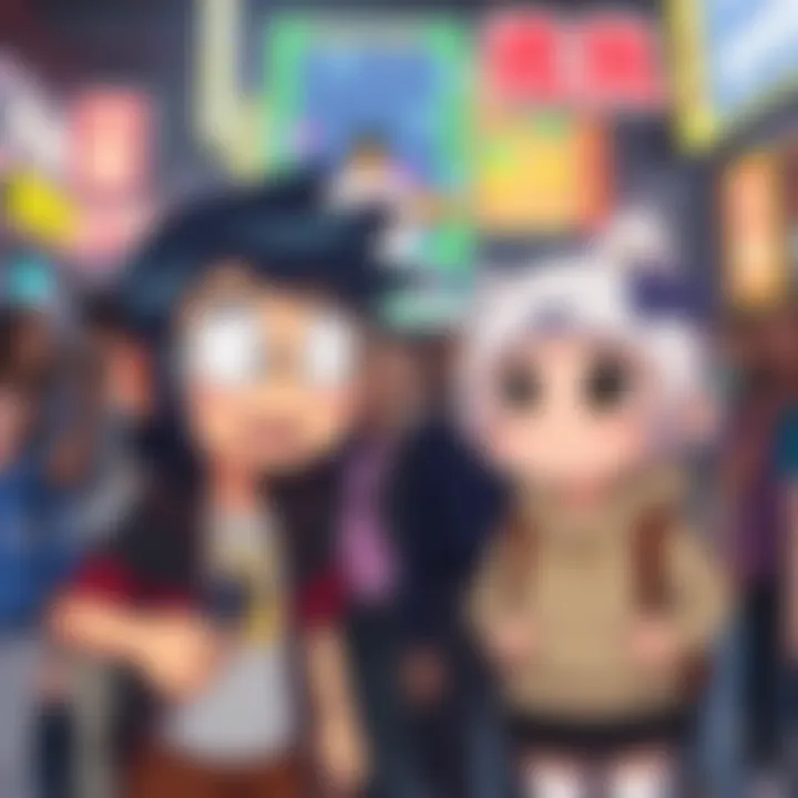 Wirtual and Scrapie caught cheating in Tomodachi Life, with a shocked crowd of players reacting in the background.