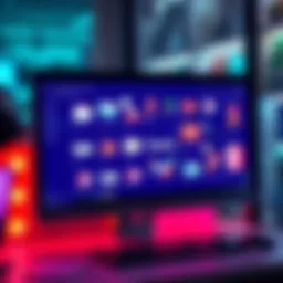 Wishlist items on a digital screen A computer screen displaying various wishlist items, emphasizing online shopping choices.