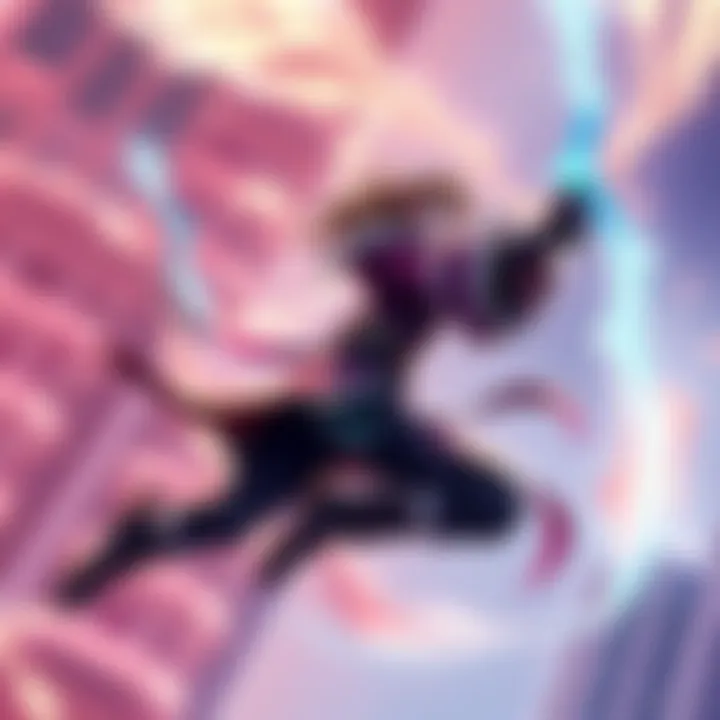 A player using wisp abilities and jumping skills to complete the Mastery Rank 19 test in a vibrant game environment.