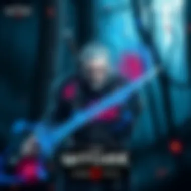 Witcher 3 DLC Cover Art Cover art for the Witcher 3 expansion DLC, Songs of the Past, featuring Geralt in a mystical forest with a sword and magical elements around him.