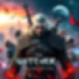 A character from Witcher 3 surrounded by enhanced graphics and popular mods from the community, showcasing a vibrant game world.