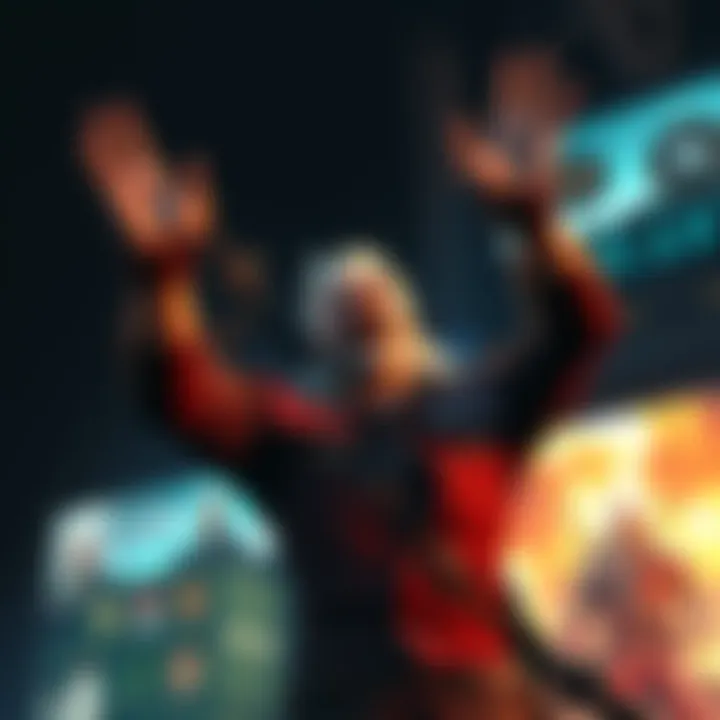 A gamer celebrating as they load their Witcher 3 game with saved progress on screen