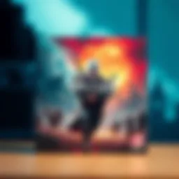 A physical box for The Witcher 4 with art featuring characters and landscapes from the game