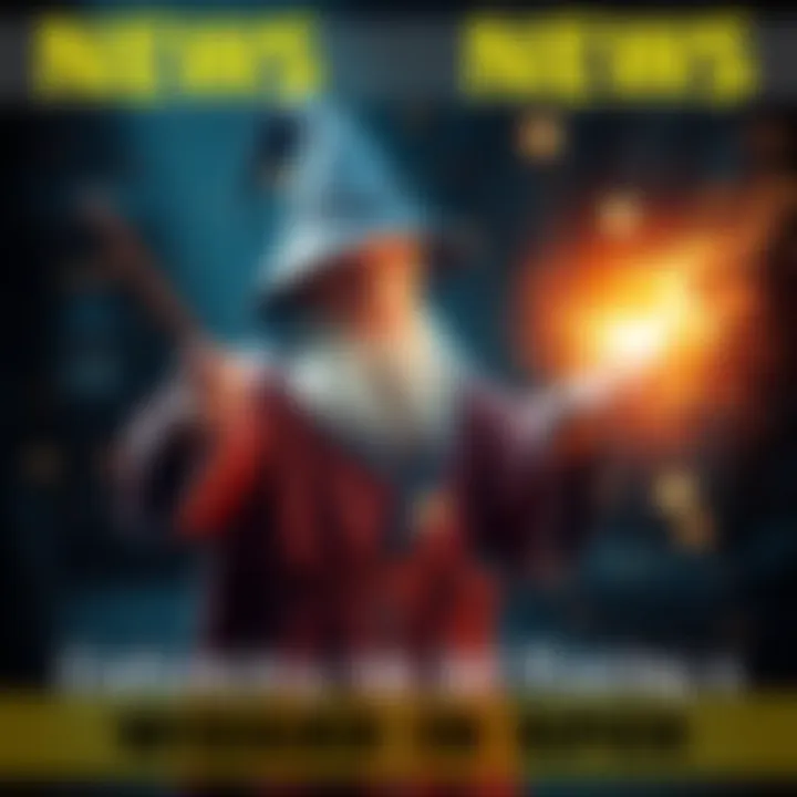 A wizard casting a spell A wizard in a robe casting a bright spell with a wand, surrounded by magical effects and sparkles