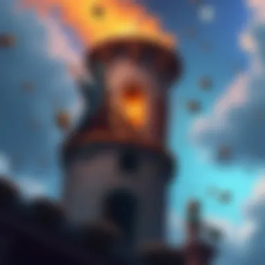 Wizard in Tower with Dung A wizard relaxing in a tower while a boy named Timmy throws dung at him playfully