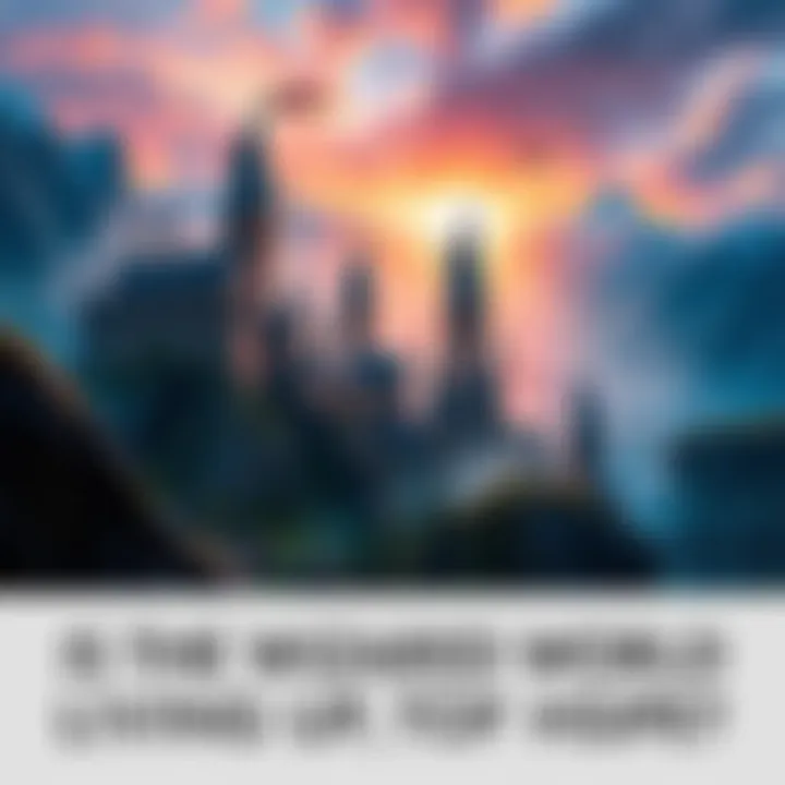 A vivid depiction of the magical realm showcasing enchanting castles and lush scenery