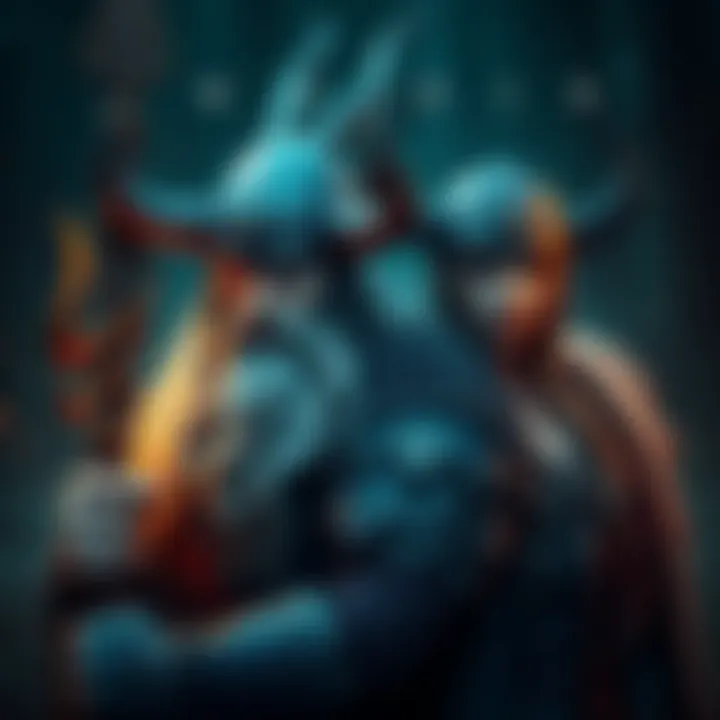 A depiction of Wodin, a Germanic god, alongside Eivor, a character from Norse mythology, highlighting their connection.