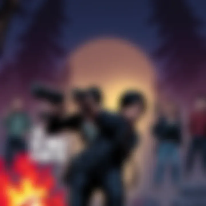 Stunning fanart depicting a scene from The Wolf Among Us, showcasing characters in a comic book style