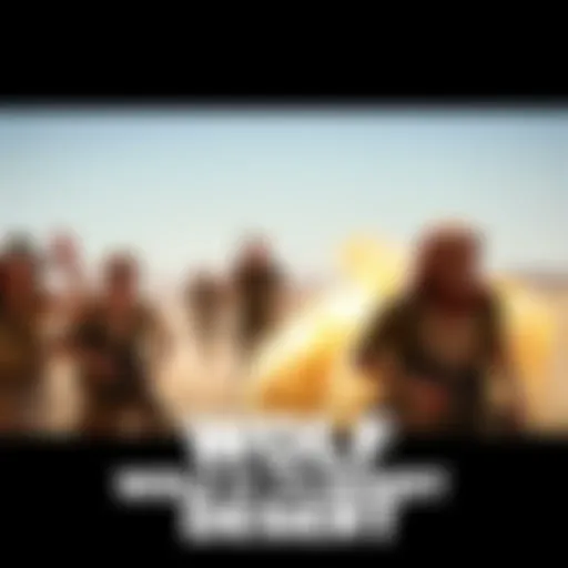 Action-packed scene from the Wolf of the Desert trailer with characters in a desert setting