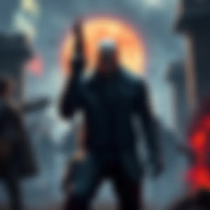 Artwork featuring characters and scenes from the Wolfenstein video game series, highlighting concerns about access and availability.