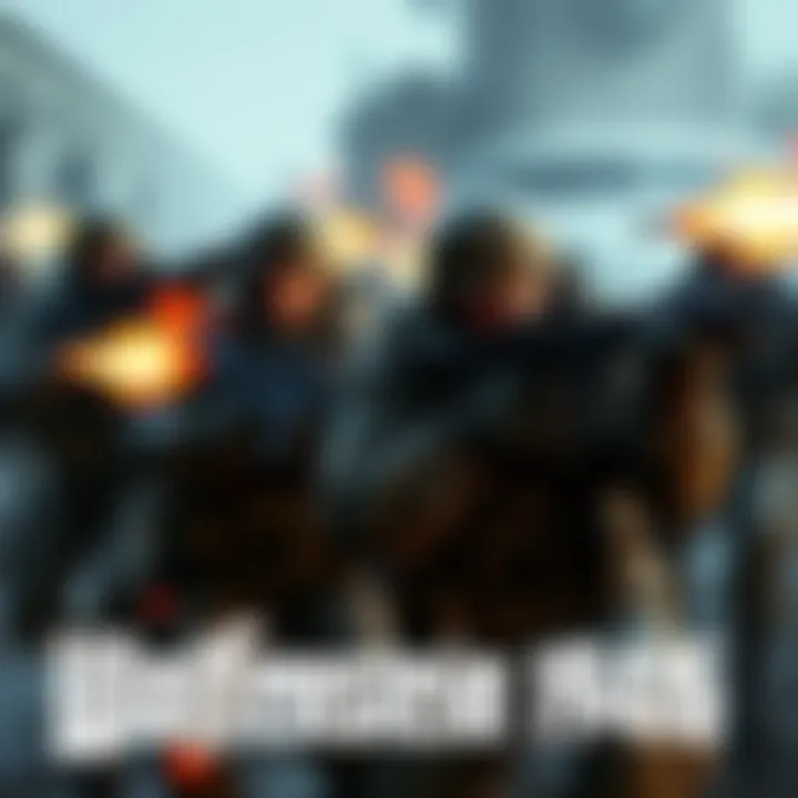 A scene featuring Allied soldiers in 1946, equipped with classic weapons like the Colt .45, engaging in battles with enemies.