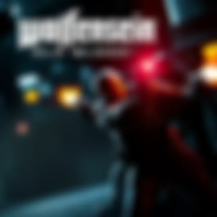 A scene from Wolfenstein: Old Blood showing intense action featuring the main character fighting enemies in a dark environment.