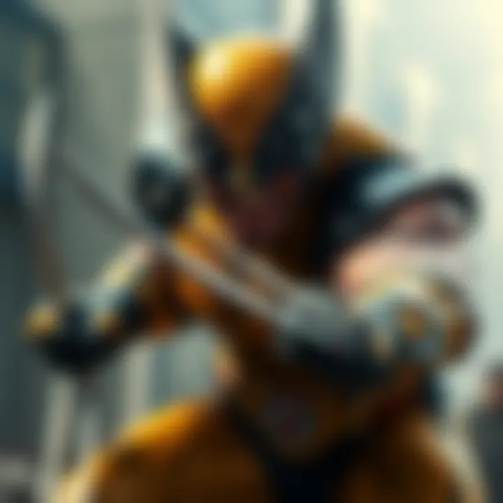 Wolverine with claws extended, ready for action in a dynamic pose