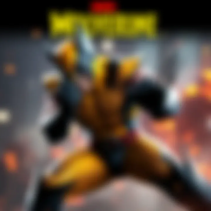Wolverine fighting with intense combat moves in a dramatic setting on PS5