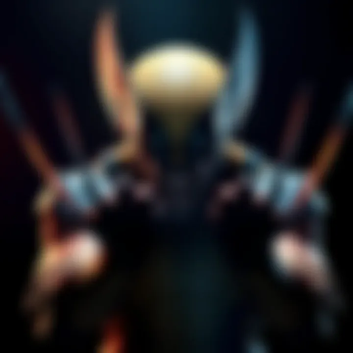 A fierce-looking Wolverine character with claws extended, set against a dark background, symbolizing anticipation for the upcoming game.
