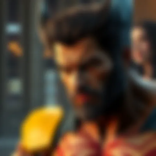 A scene from Marvel's Wolverine game showing Wolverine looking concerned, with a blurred background hinting at Mystique's relationship, symbolizing censorship issues.