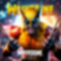 An exciting depiction of Wolverine ready for action in a vibrant gaming setting, showcasing his claws and determined expression.