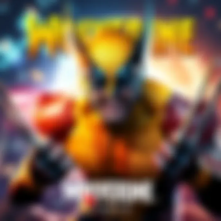 An exciting depiction of Wolverine ready for action in a vibrant gaming setting, showcasing his claws and determined expression.