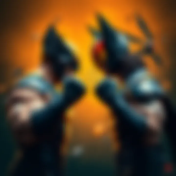 Wolverine and Kyle Crane in a battle pose, ready to fight each other