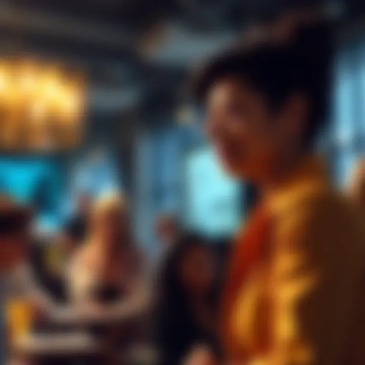A woman confidently stands her ground, saying 'Not today, lady!' during a conversation, inspiring those around her.