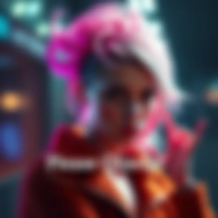 Woman with a dramatic new hairstyle Woman showing her new hairstyle with bright colors, looking concerned