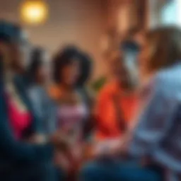 A group of women discussing and laughing about men's silly behaviors in a lively setting, showcasing their reactions to real life events.
