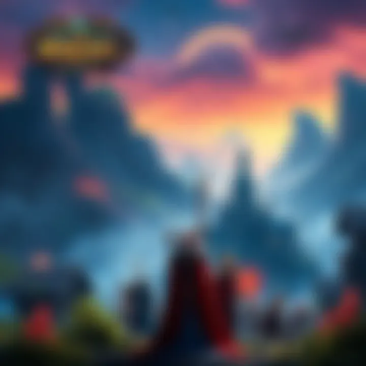 A stunning scene from the World of Warcraft: Midnight trailer showcasing epic landscapes and heroic characters preparing for battle.