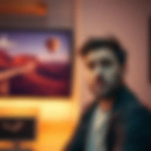 Man worried about girlfriend Concerned man looks at his Steam Frame while thinking about his girlfriend's visit to Australia.