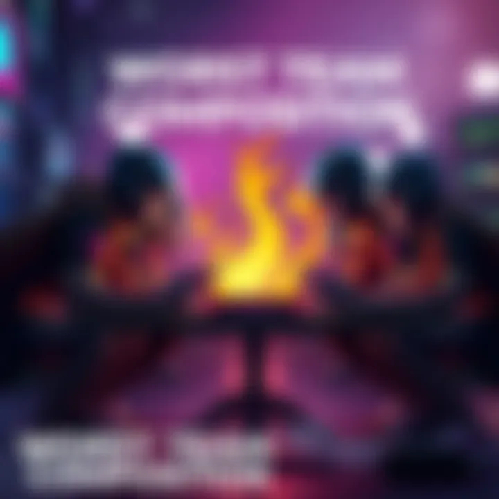 Worst Team Composition in Games A visual representation of a gaming team with 1 tank, 2 DPS, and 2 supports working together but struggling due to poor synergy and weak character selections.