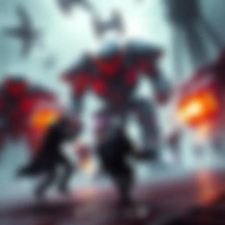 Guardians battle robotic enemies in the Wrath Of The Machine raid environment from Destiny 1, showcasing teamwork and action.