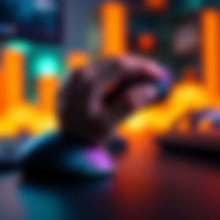 Person using a claw grip on a mouse A person's hand demonstrating a claw grip on a computer mouse with a focus on wrist positioning and comfort