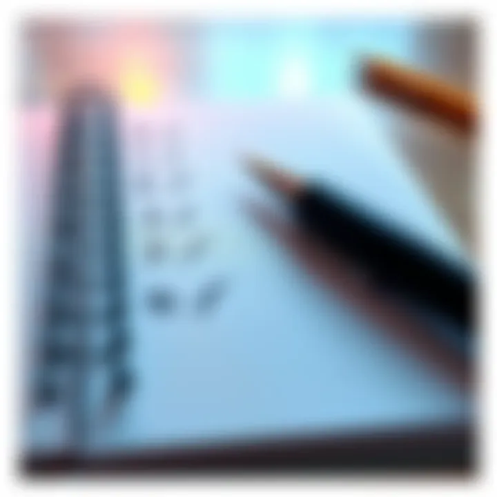 Writing Dashes A close-up of a notebook with dashes written in different styles, showcasing punctuation use in writing.